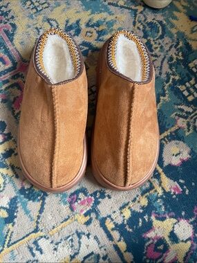Home Essentials Women's Tan Suede-Look Slip-On Clog